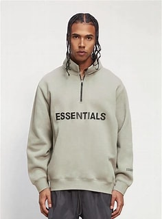 ESSENTIALS HALF ZIP PULLOVER